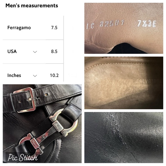 Salvatore Ferragamo Gancini Leather Monk Strap Ankle Boots Black US 8 1/2 Wide - Picture 9 of 16